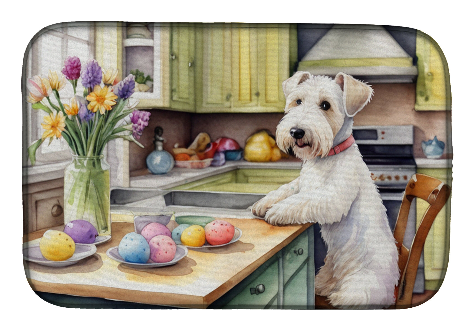 Buy this Decorating Easter Sealyham Terrier Dish Drying Mat