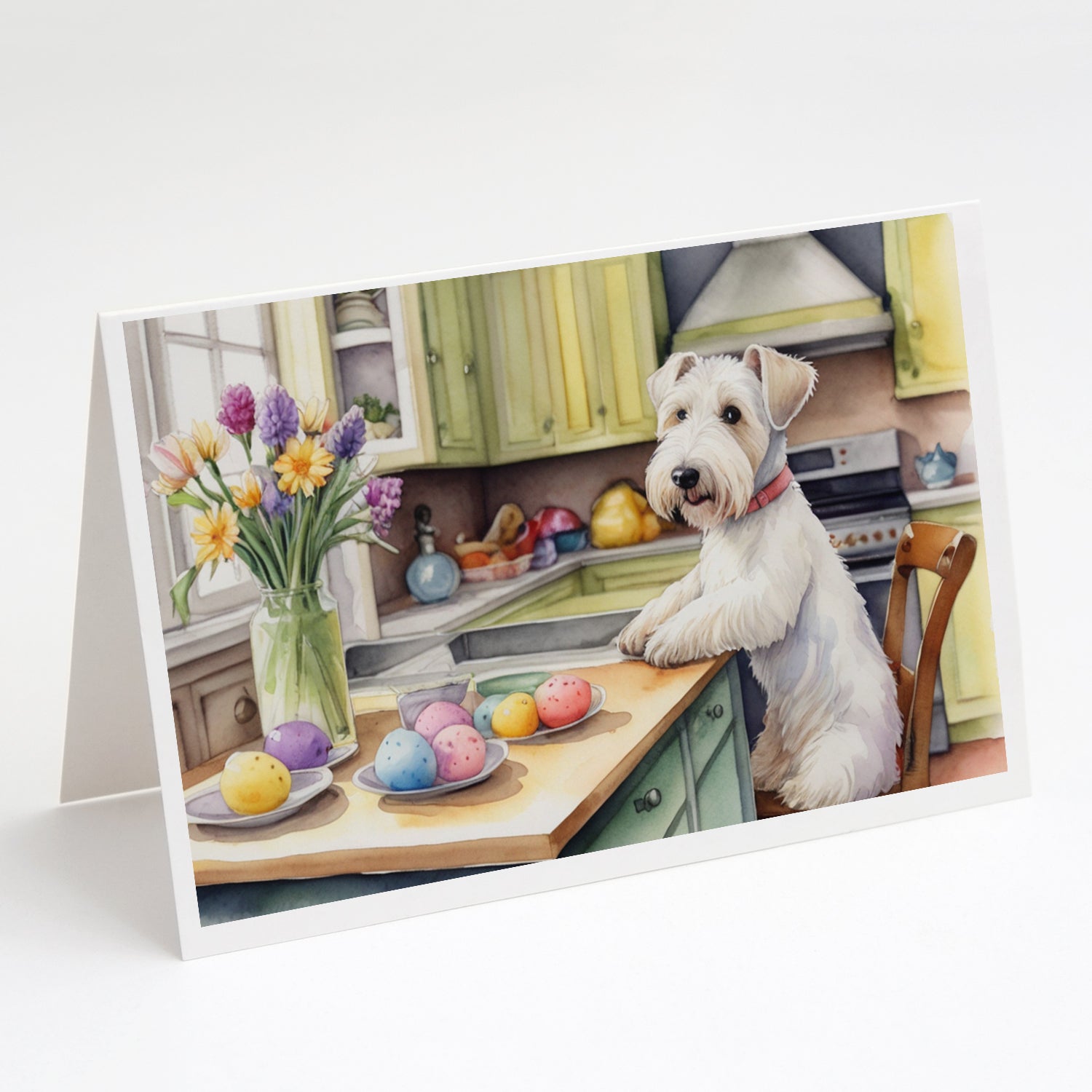Buy this Decorating Easter Sealyham Terrier Greeting Cards Pack of 8