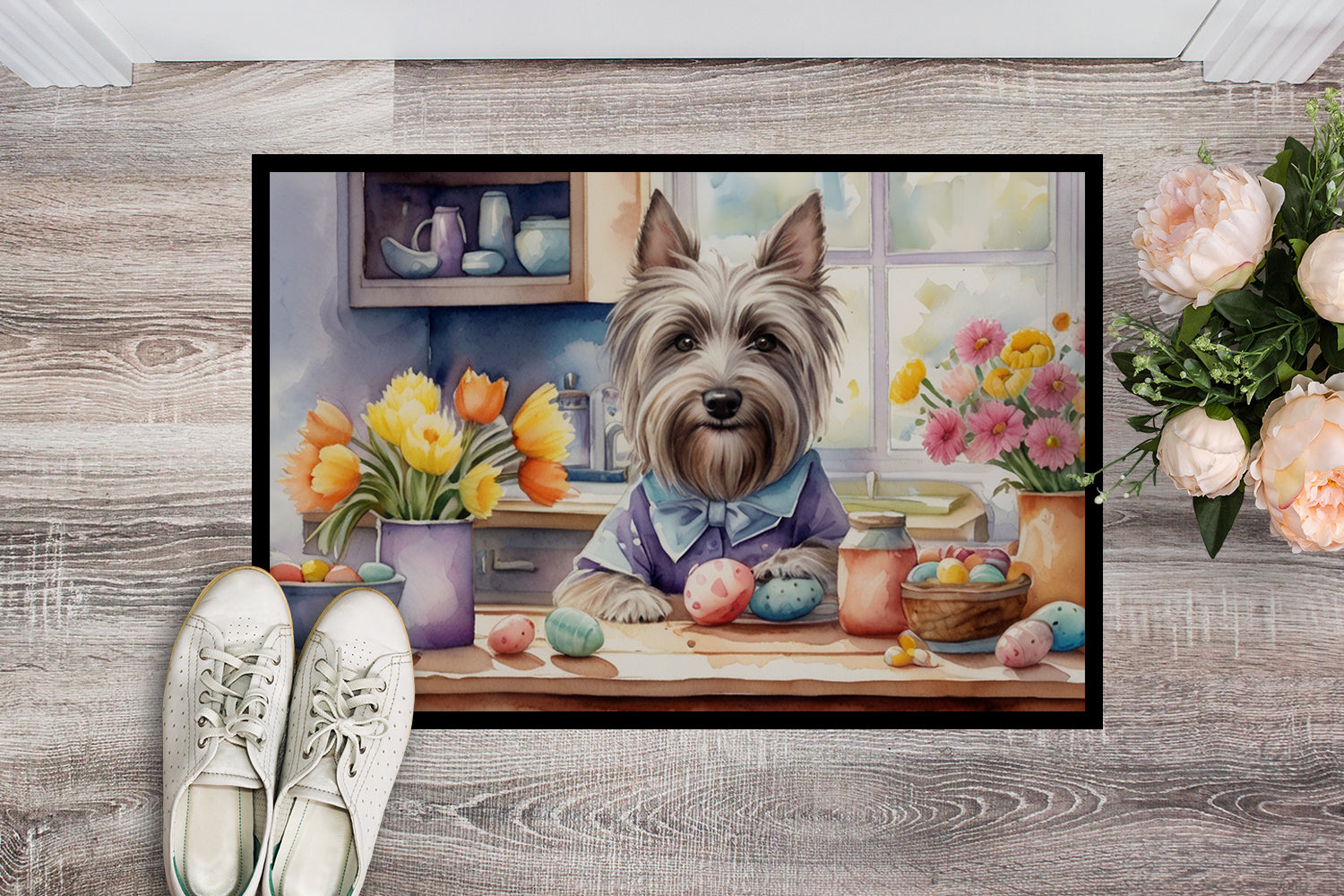 Buy this Decorating Easter Skye Terrier Doormat