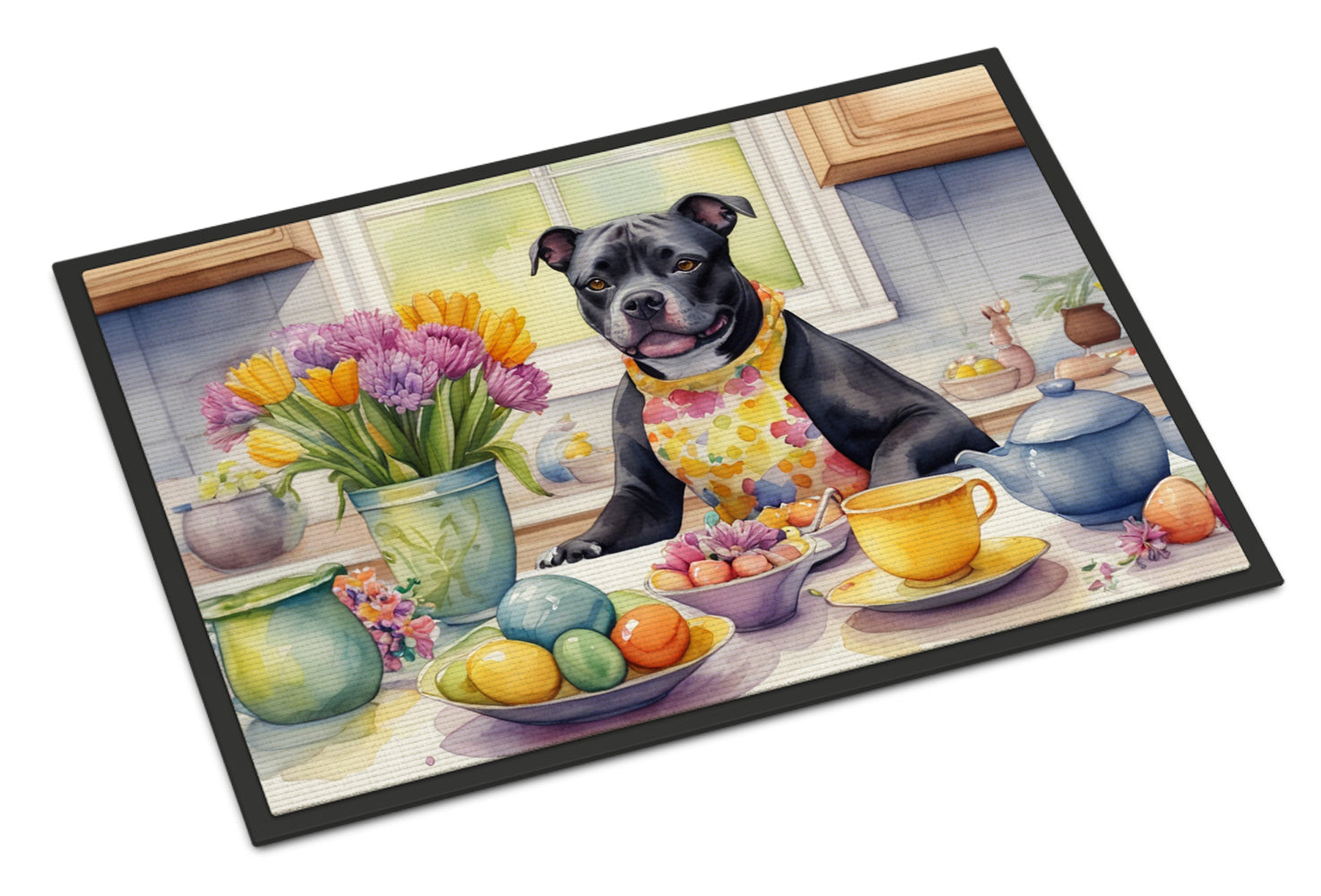 Buy this Decorating Easter Staffordshire Bull Terrier Doormat
