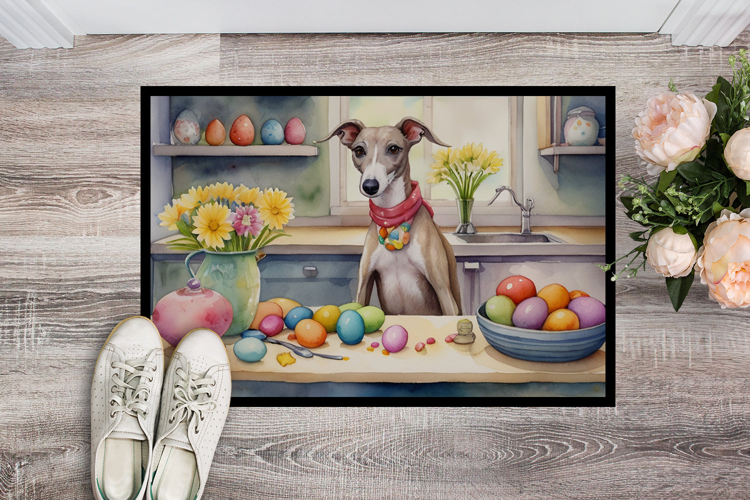 Buy this Decorating Easter Whippet Doormat
