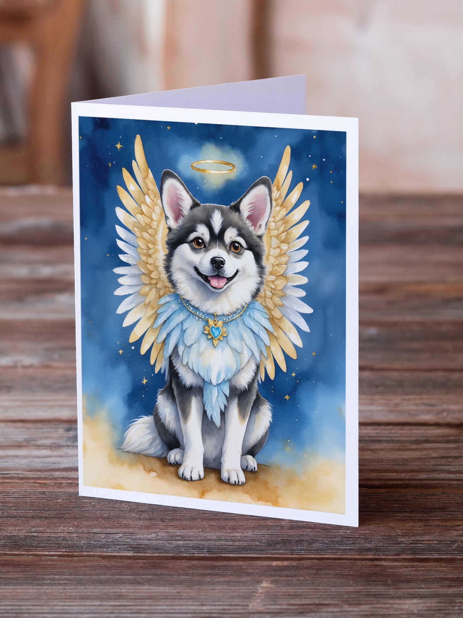 Alaskan Klee Kai My Angel Greeting Cards Pack of 8