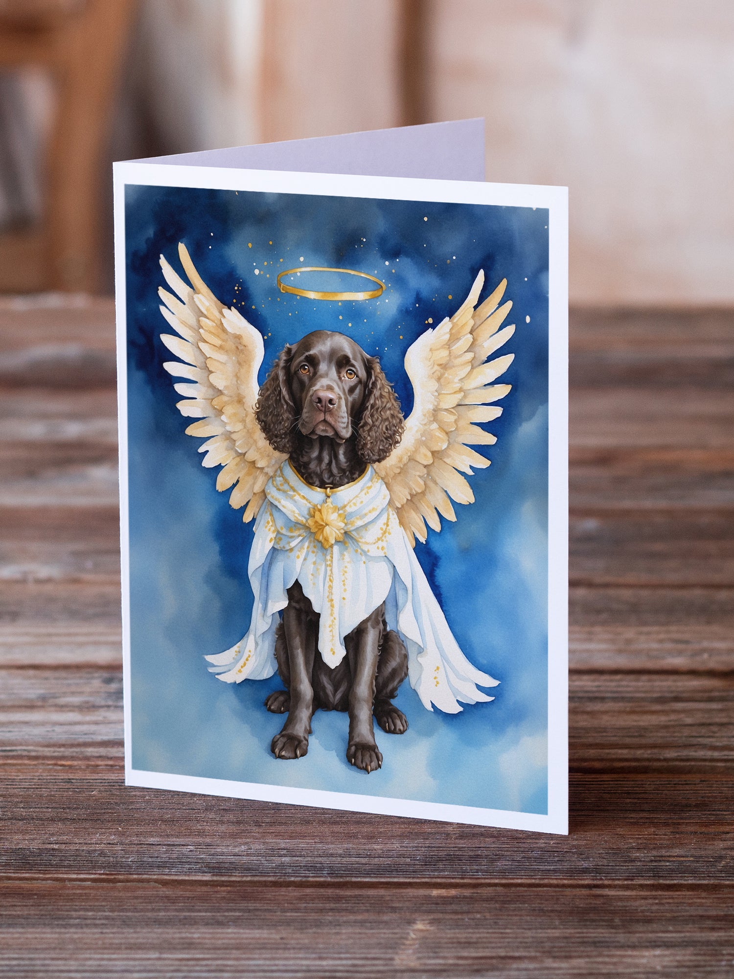 American Water Spaniel My Angel Greeting Cards Pack of 8