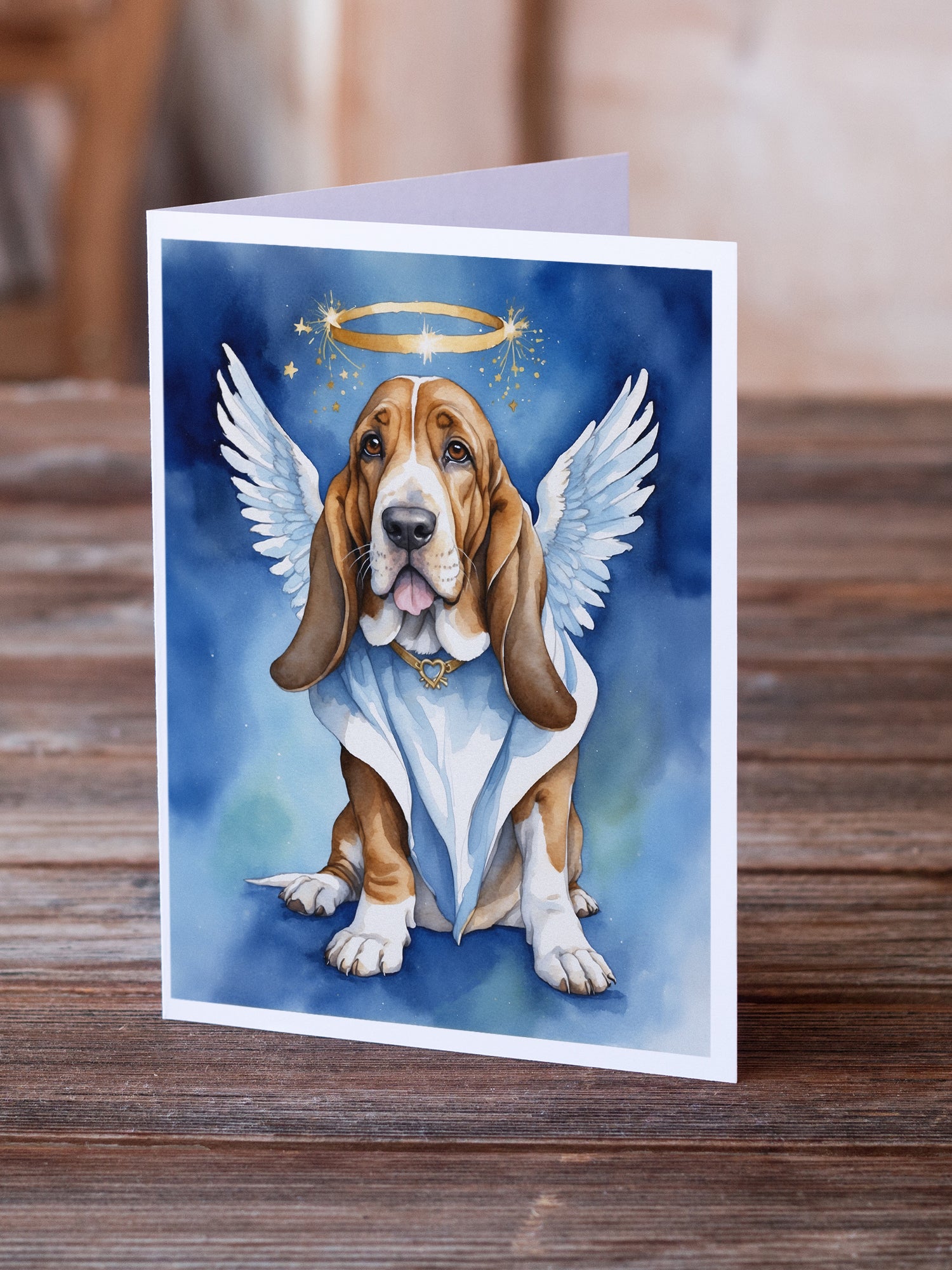 Basset Hound My Angel Greeting Cards Pack of 8