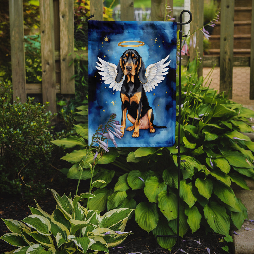 Black and Tan Coonhound My Angel Garden Flag