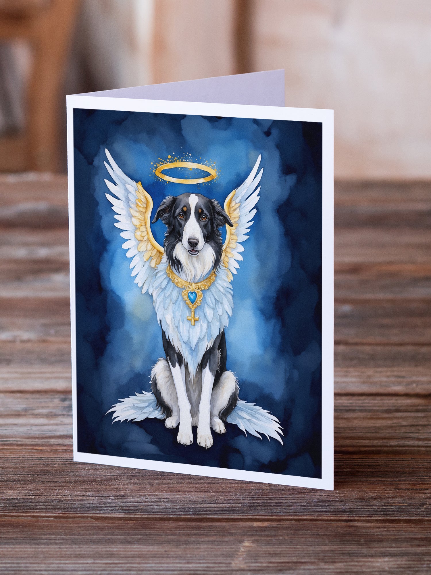 Borzoi My Angel Greeting Cards Pack of 8