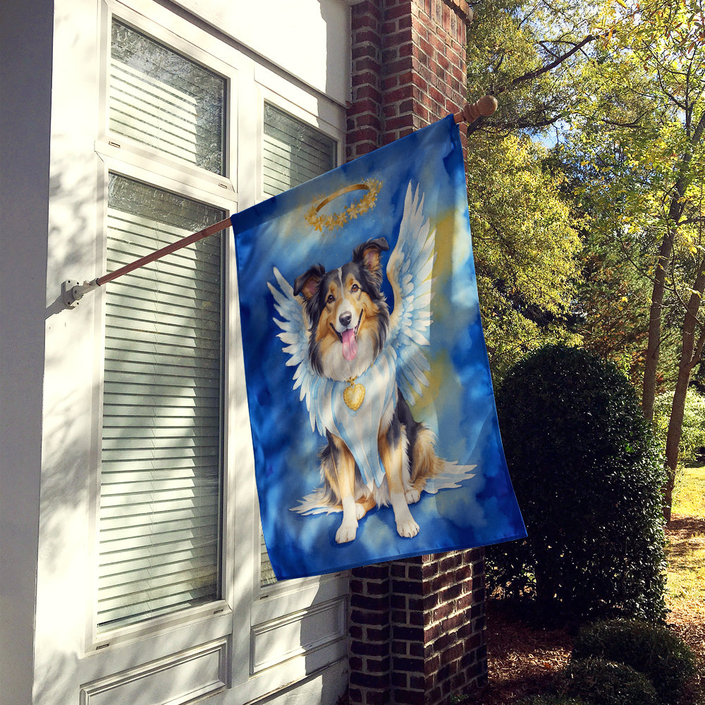 Collie My Angel House Flag