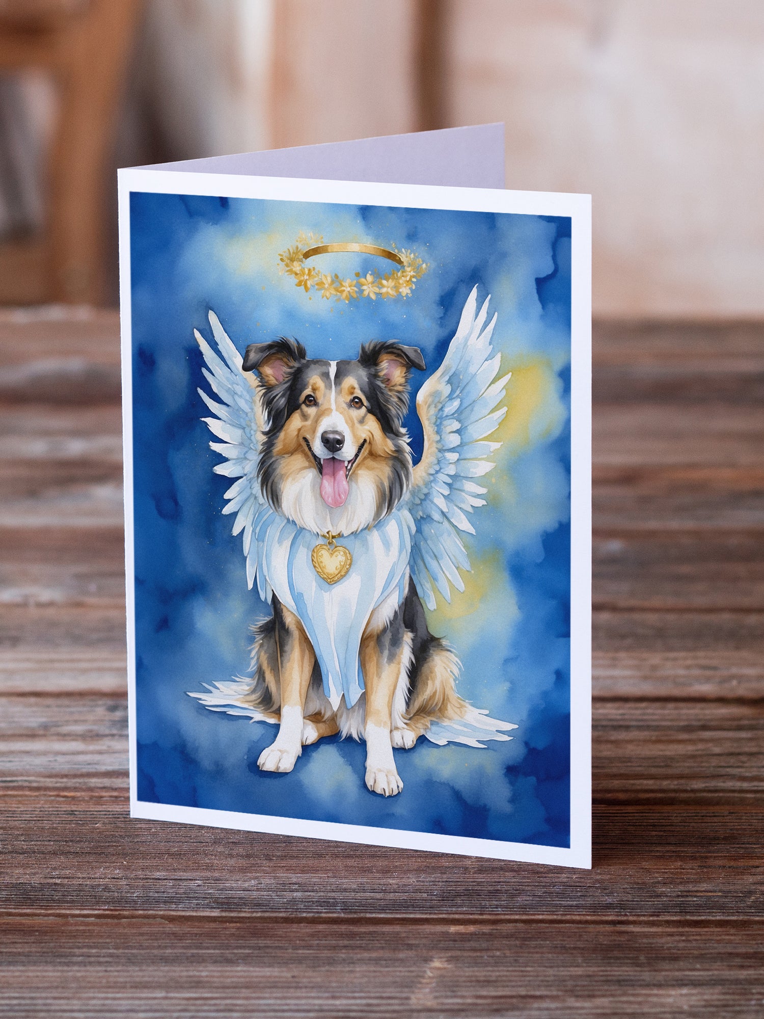 Collie My Angel Greeting Cards Pack of 8