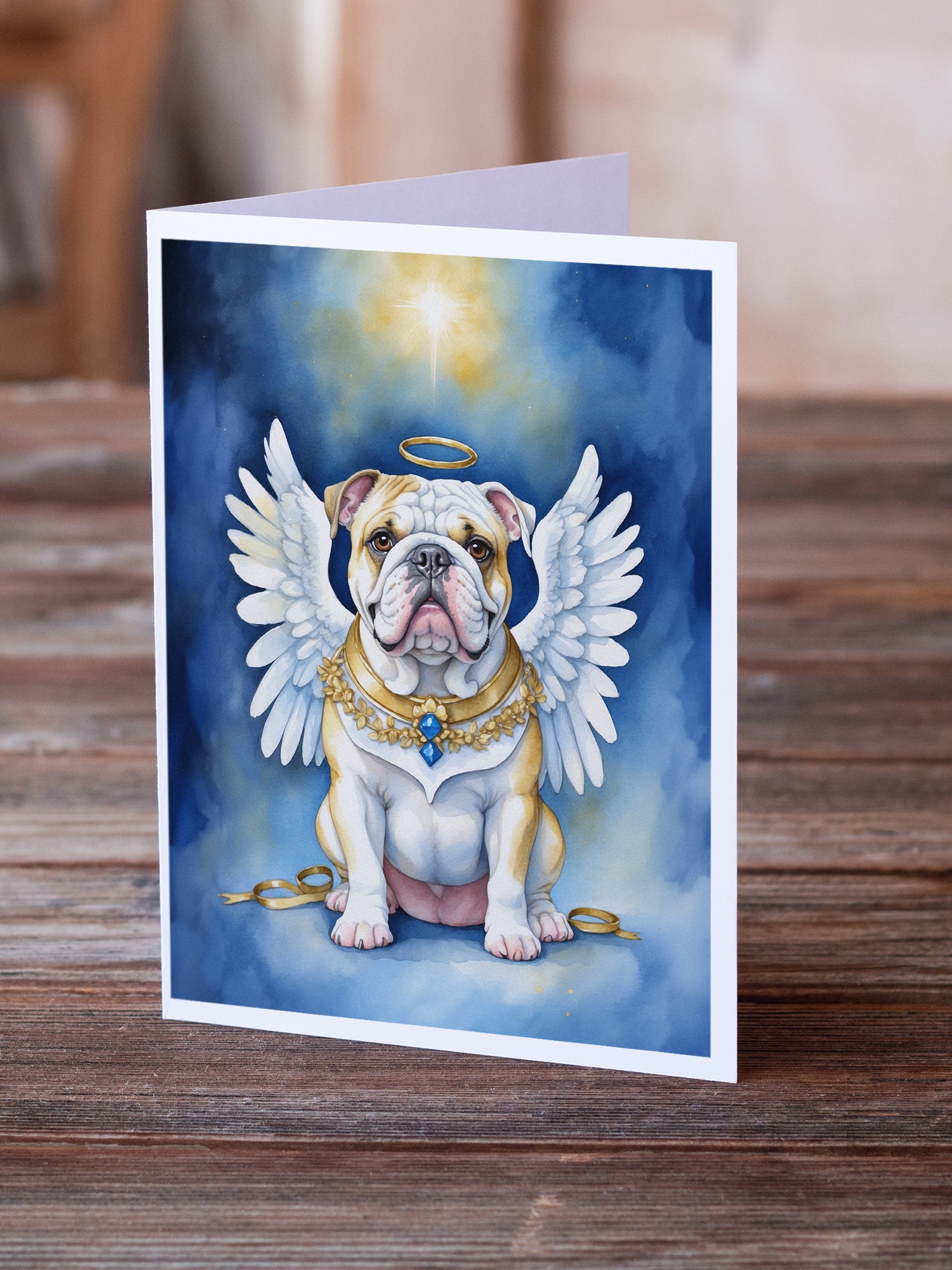 English Bulldog My Angel Greeting Cards Pack of 8