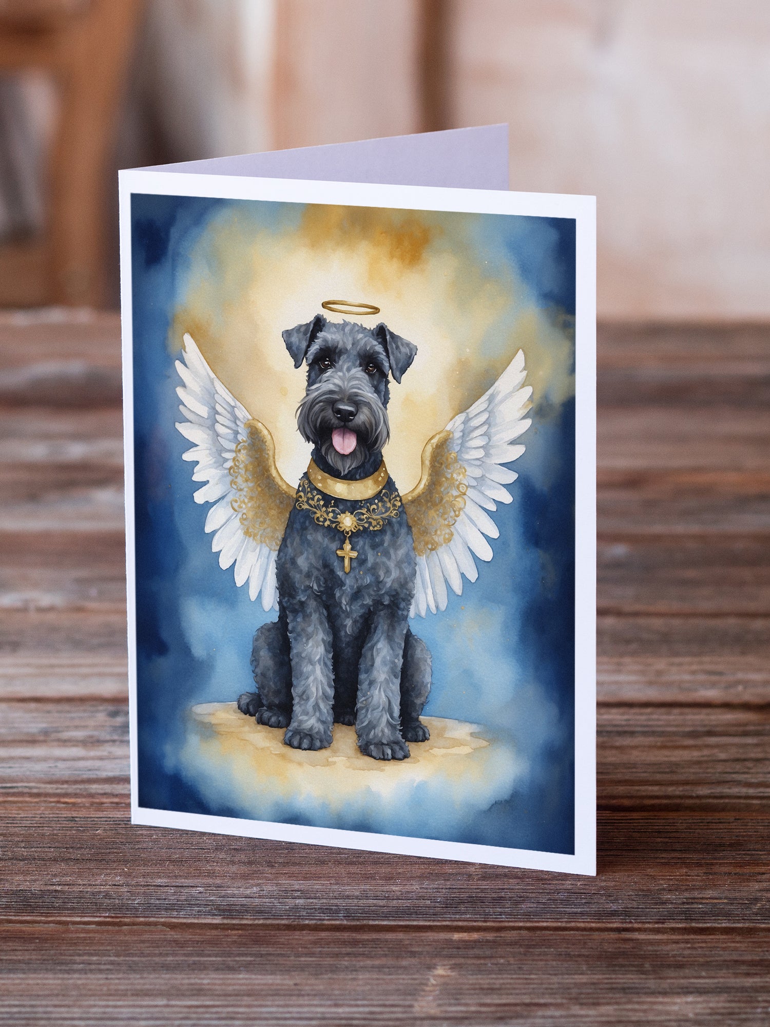 Kerry Blue Terrier My Angel Greeting Cards Pack of 8