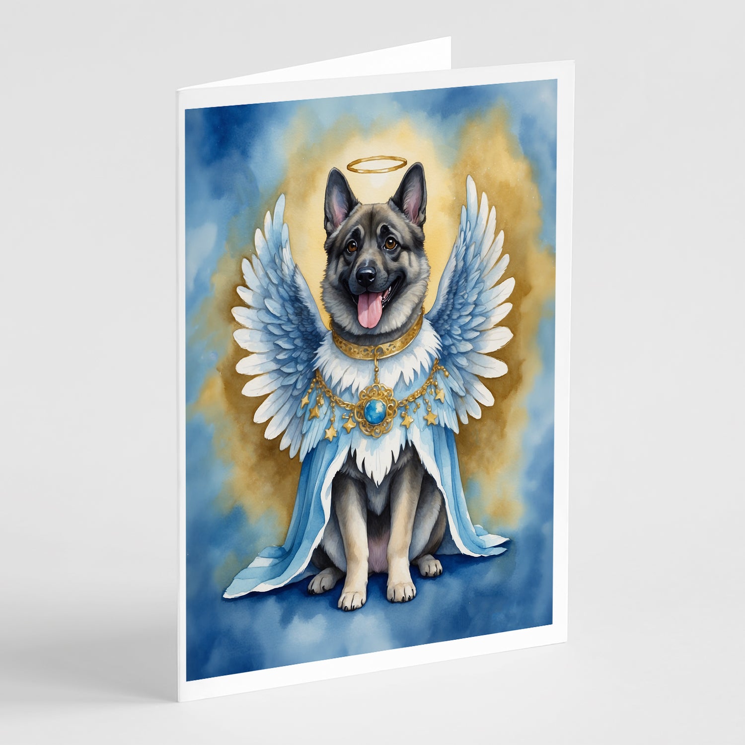 Buy this Norwegian Elkhound My Angel Greeting Cards Pack of 8