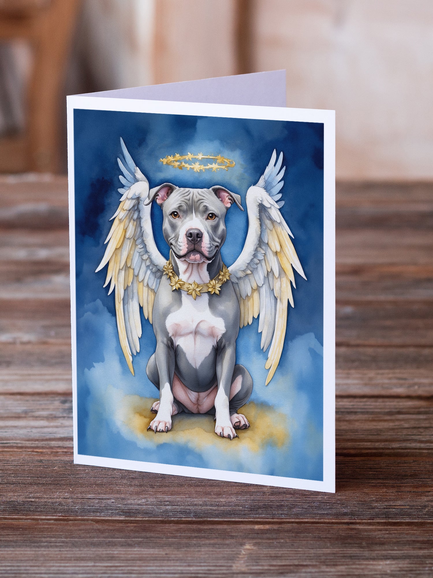 Pit Bull Terrier My Angel Greeting Cards Pack of 8