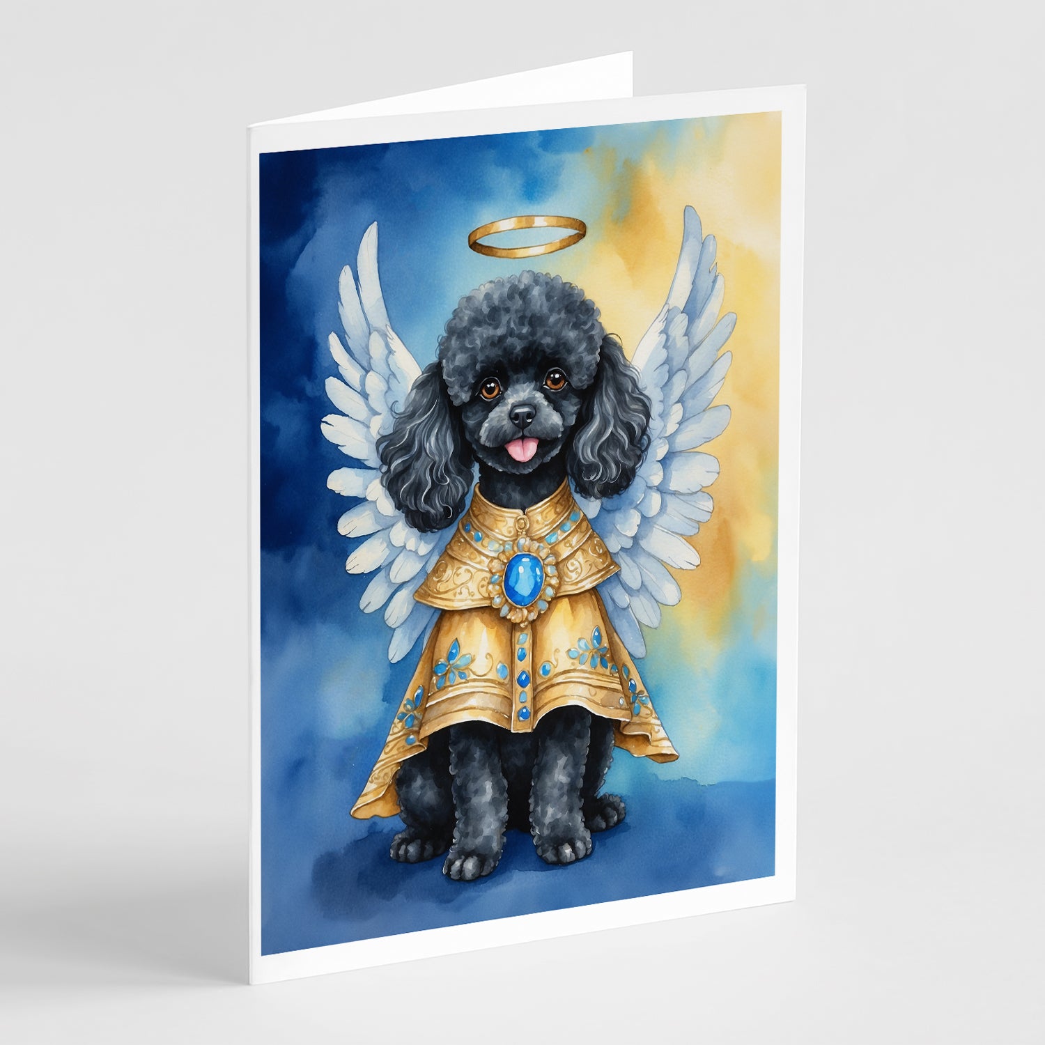 Buy this Black Poodle My Angel Greeting Cards Pack of 8