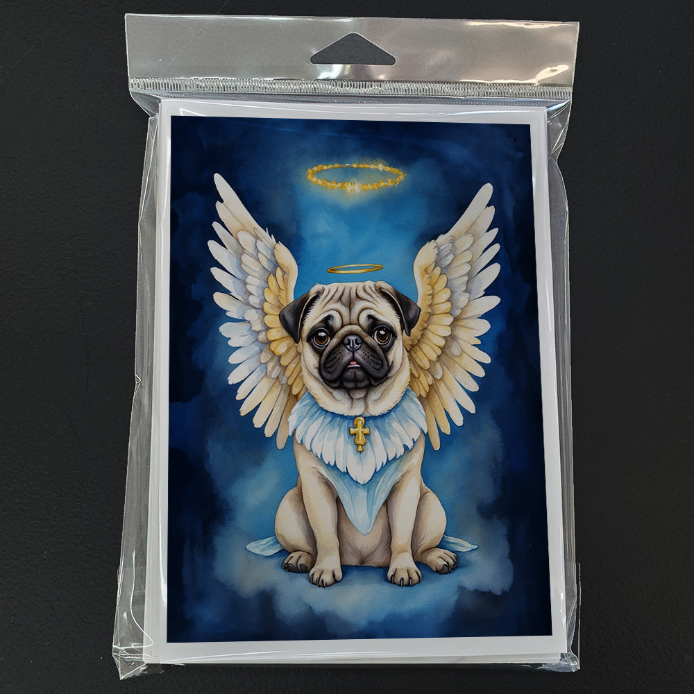 Pug My Angel Greeting Cards Pack of 8