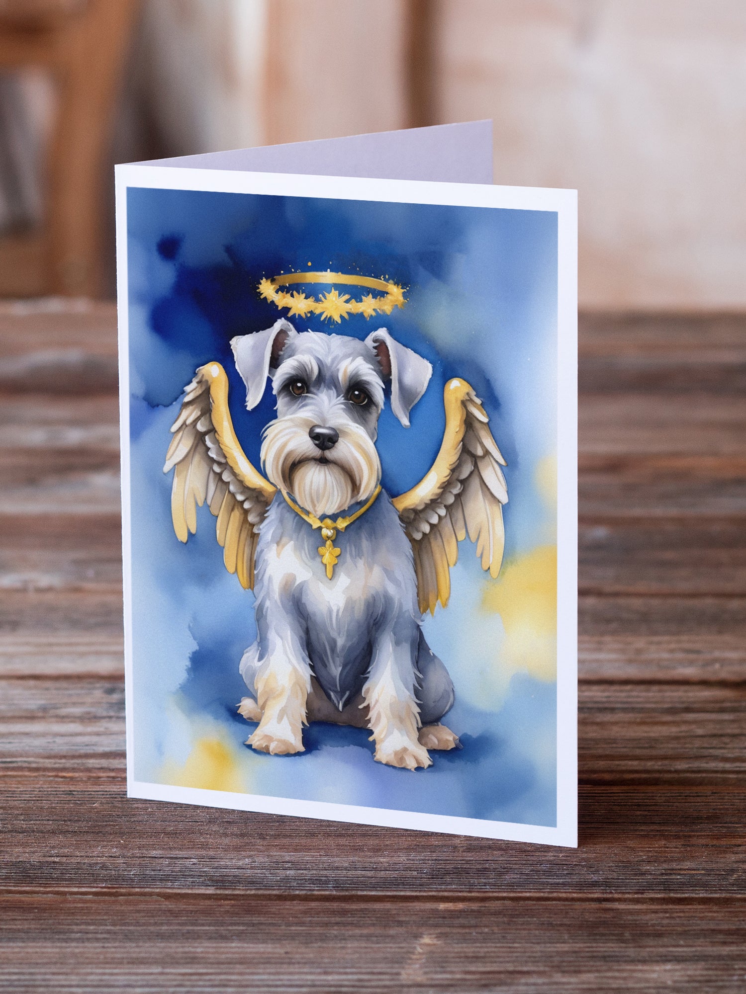 Schnauzer My Angel Greeting Cards Pack of 8