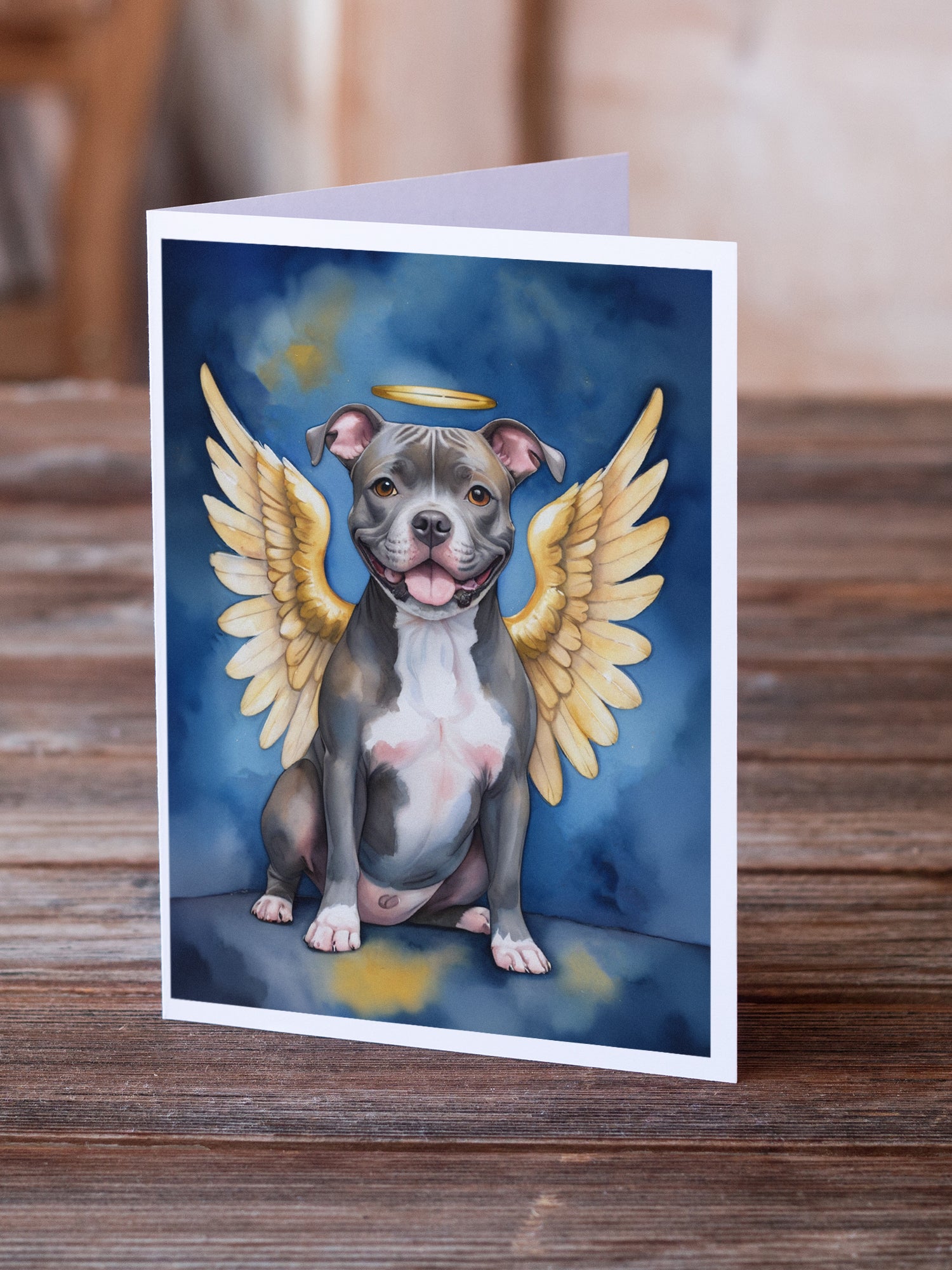 Staffordshire Bull Terrier My Angel Greeting Cards Pack of 8