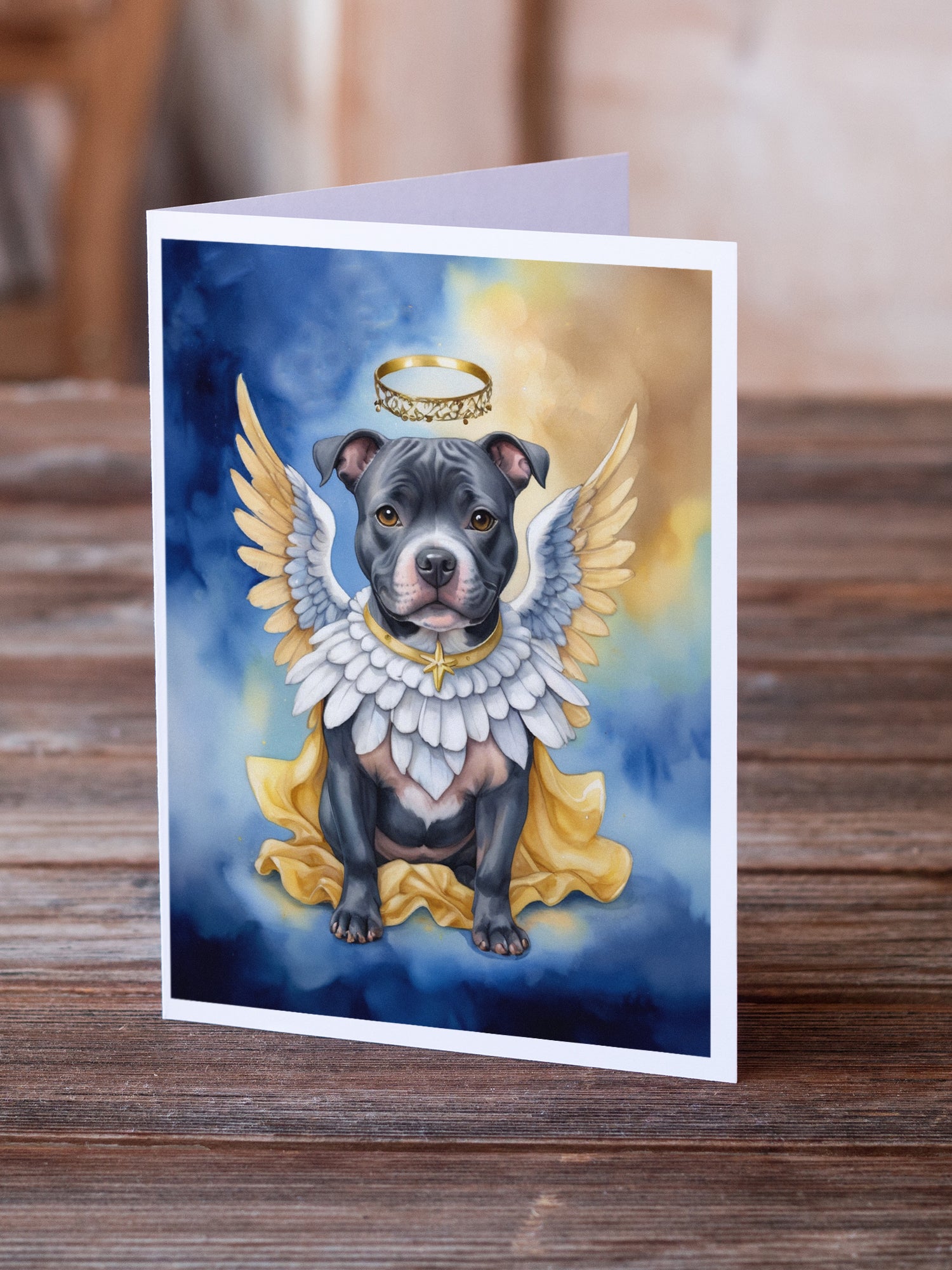 Staffordshire Bull Terrier My Angel Greeting Cards Pack of 8