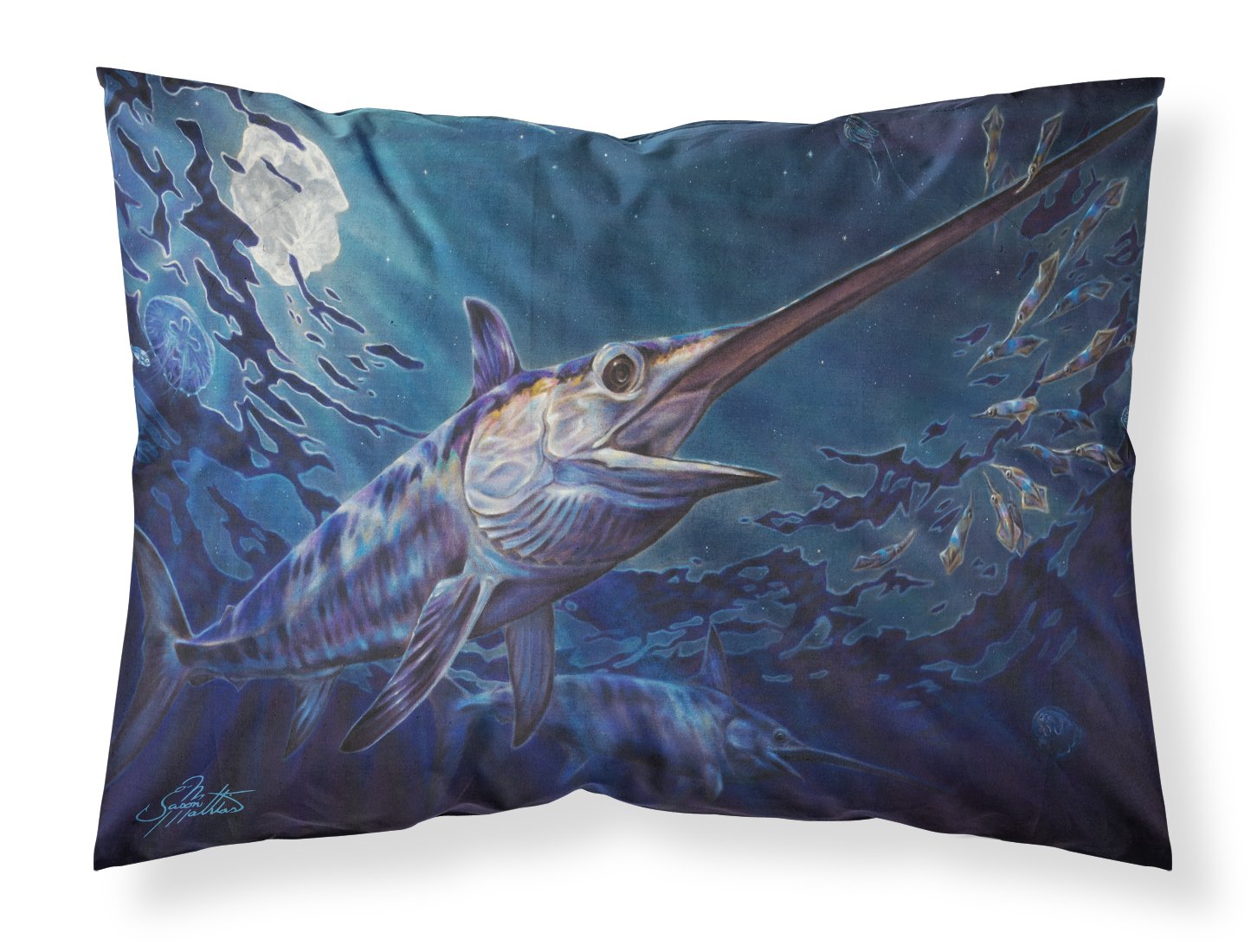 Prince Of Darkness Swordfish Fabric Standard Pillowcase JMA2006PILLOWCASE by Caroline's Treasures