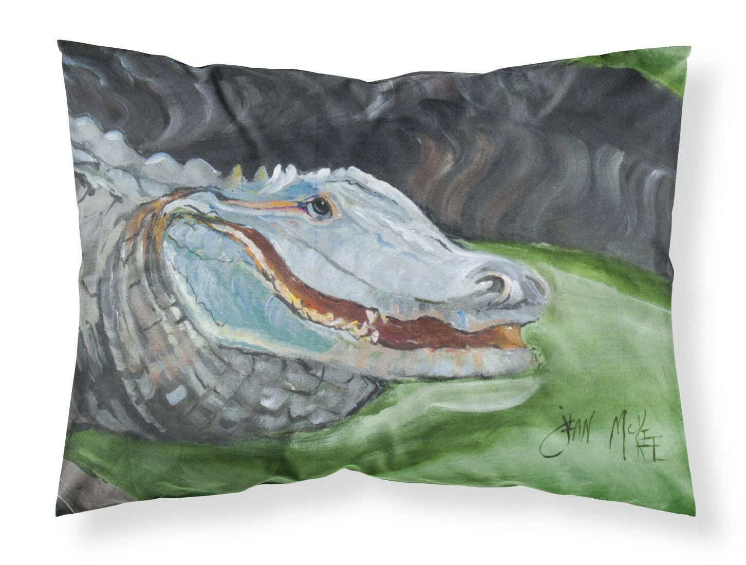 Blue Alligator Fabric Standard Pillowcase JMK1003PILLOWCASE by Caroline's Treasures
