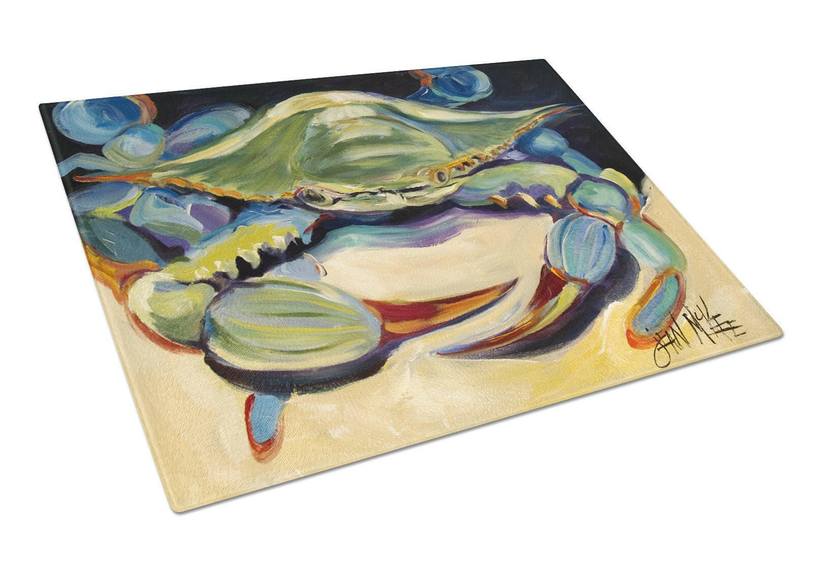 Blue Crab Glass Cutting Board Large JMK1093LCB by Caroline's Treasures