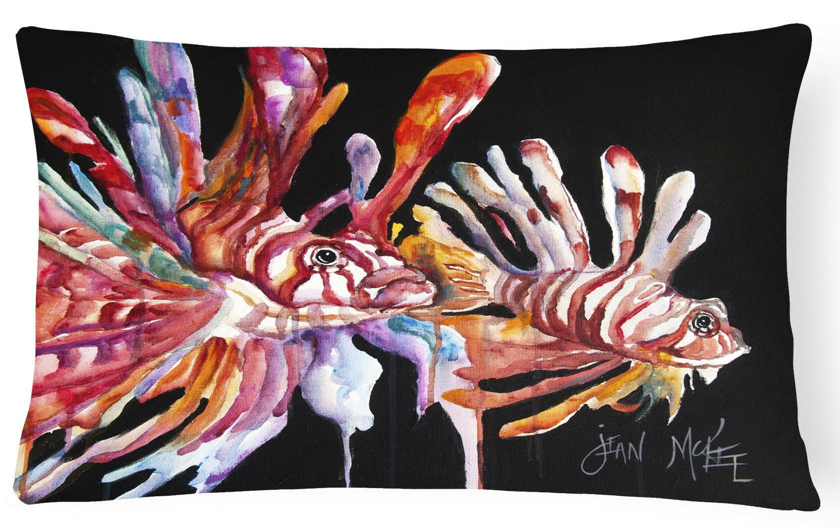 Lionfish Canvas Fabric Decorative Pillow JMK1114PW1216 by Caroline's Treasures