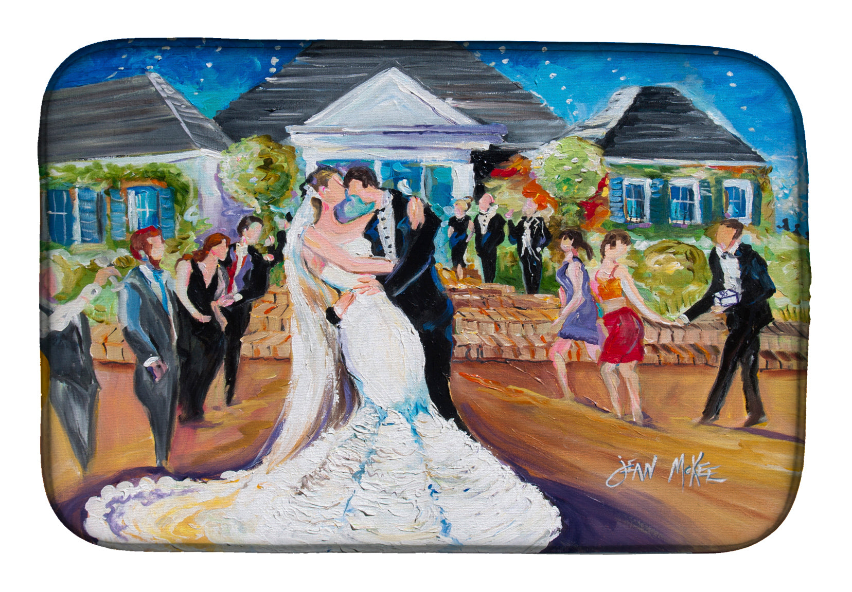Our Wedding Day Dish Drying Mat JMK1127DDM