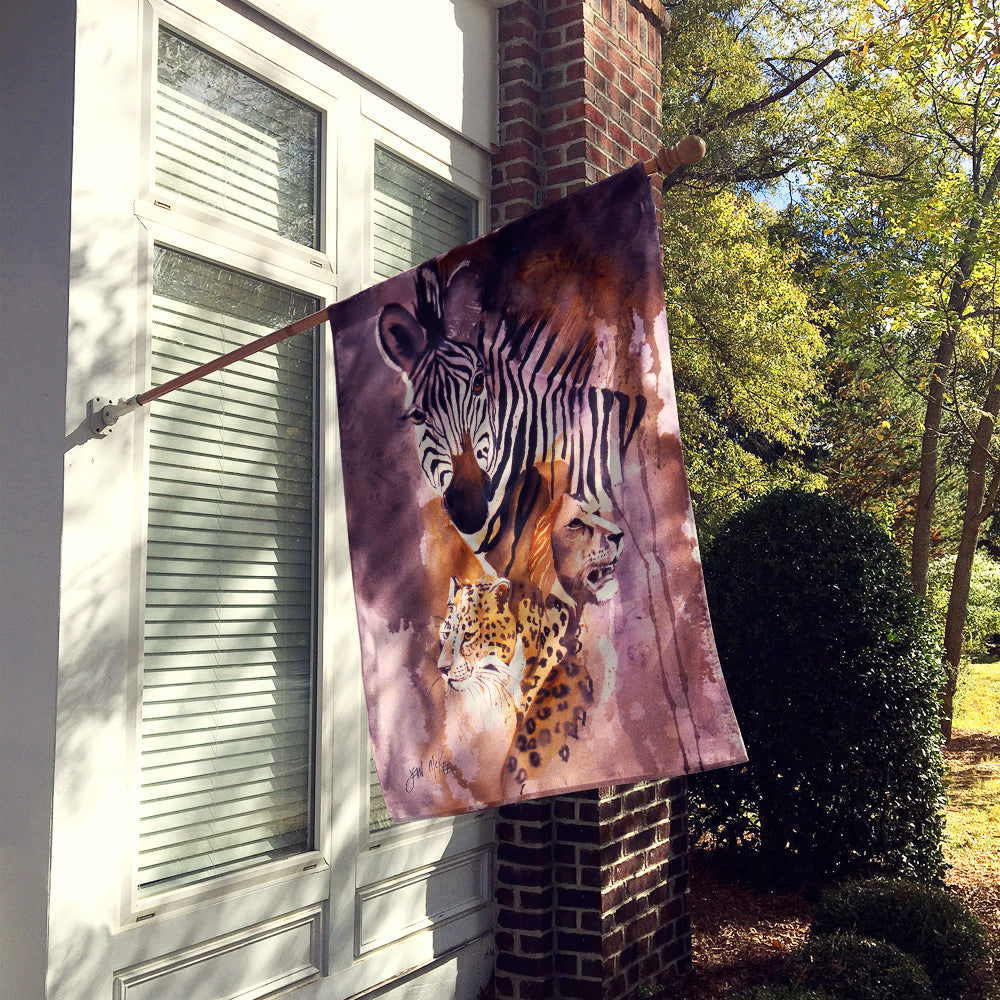 Cheetah, Lion, and Zebra Flag Canvas House Size JMK1194CHF