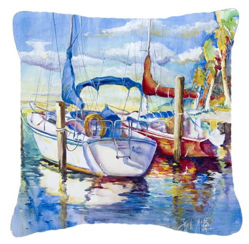 Towering Q Sailboats Canvas Fabric Decorative Pillow by Caroline's Treasures