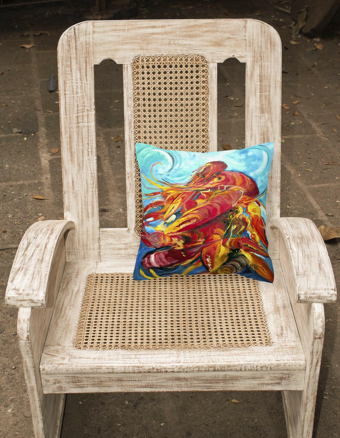 Crawfish Canvas Fabric Decorative Pillow JMK1264PW1414 by Caroline's Treasures