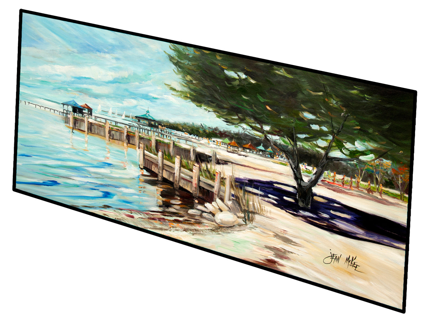 Going to the Pier Sailboats Indoor or Outdoor Runner Mat 28x58 JMK1338HRM2858 - the-store.com