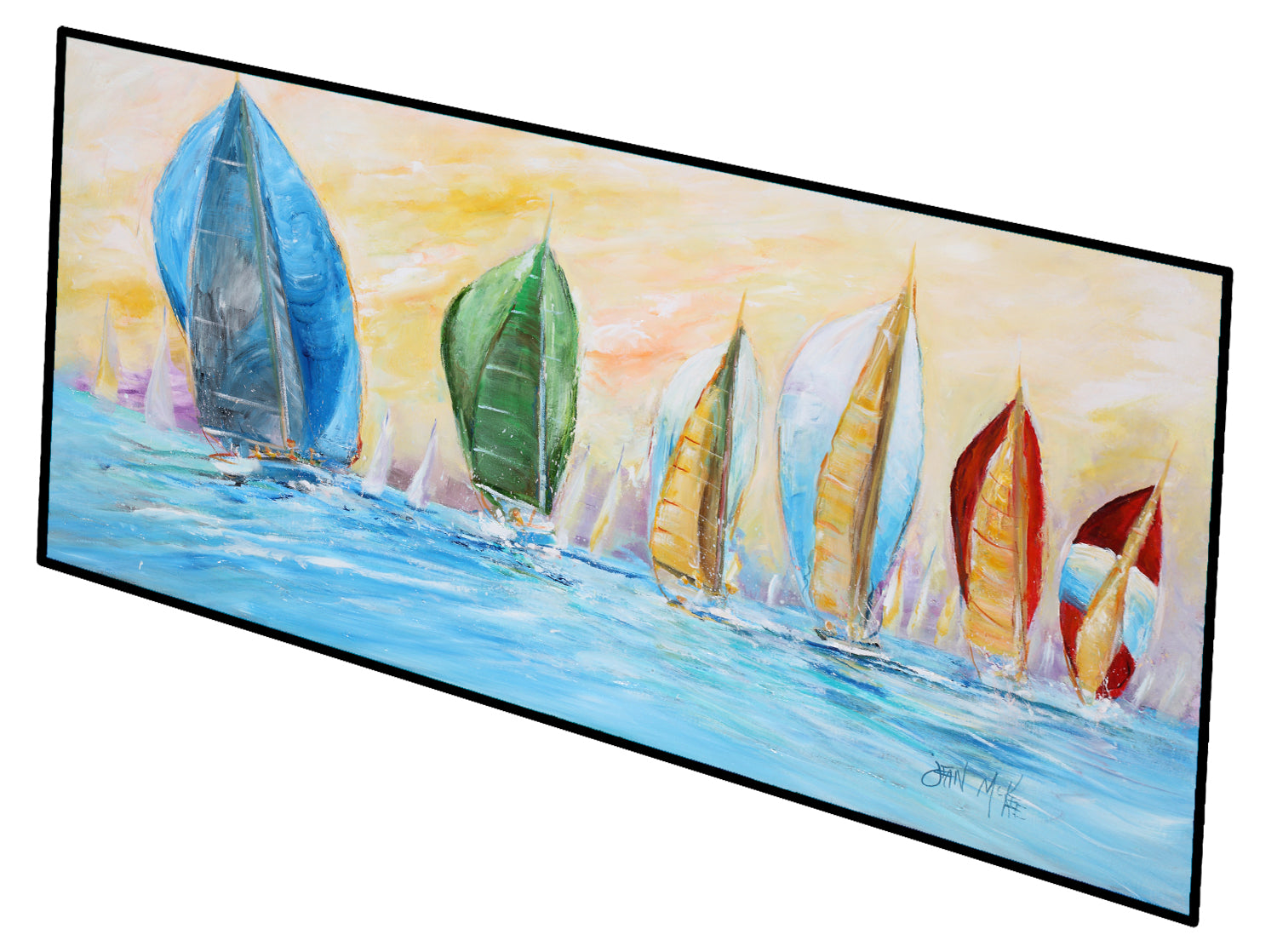 Sailboats on the water Indoor or Outdoor Runner Mat 28x58 JMK1341HRM2858 - the-store.com
