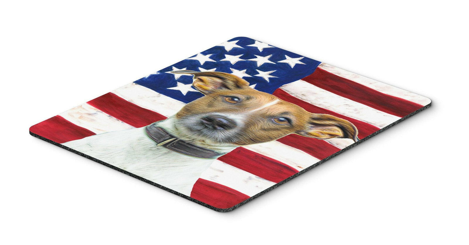 USA American Flag with Jack Russell Terrier Mouse Pad, Hot Pad or Trivet KJ1155MP by Caroline's Treasures