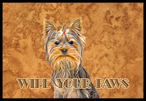 Yorkie / Yorkshire Terrier Wipe your Paws Indoor or Outdoor Mat 24x36 KJ1219JMAT by Caroline's Treasures