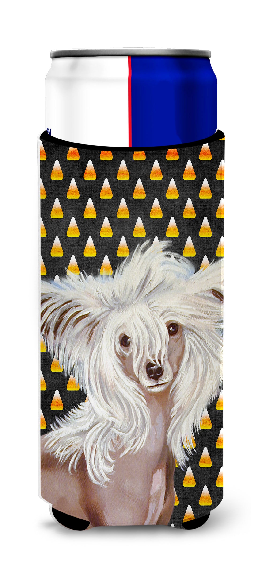 Chinese Crested Candy Corn Halloween Portrait Ultra Beverage Insulators for slim cans LH9042MUK