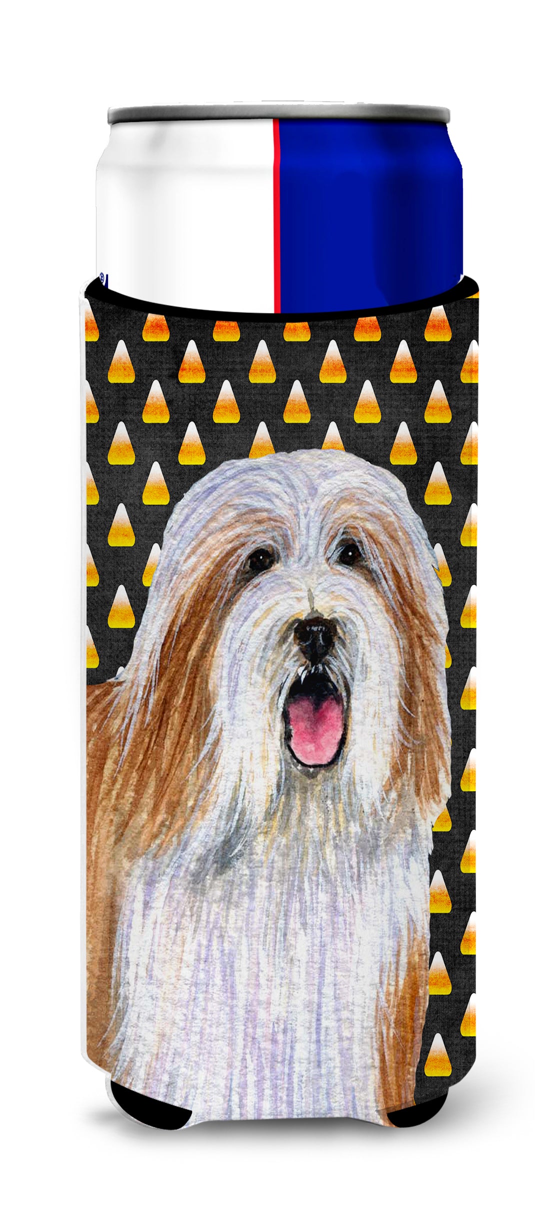 Bearded Collie Candy Corn Halloween Portrait Ultra Beverage Insulators for slim cans LH9071MUK