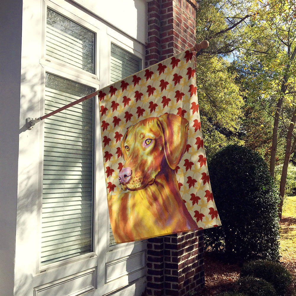 Vizsla Fall Leaves Portrait Flag Canvas House Size