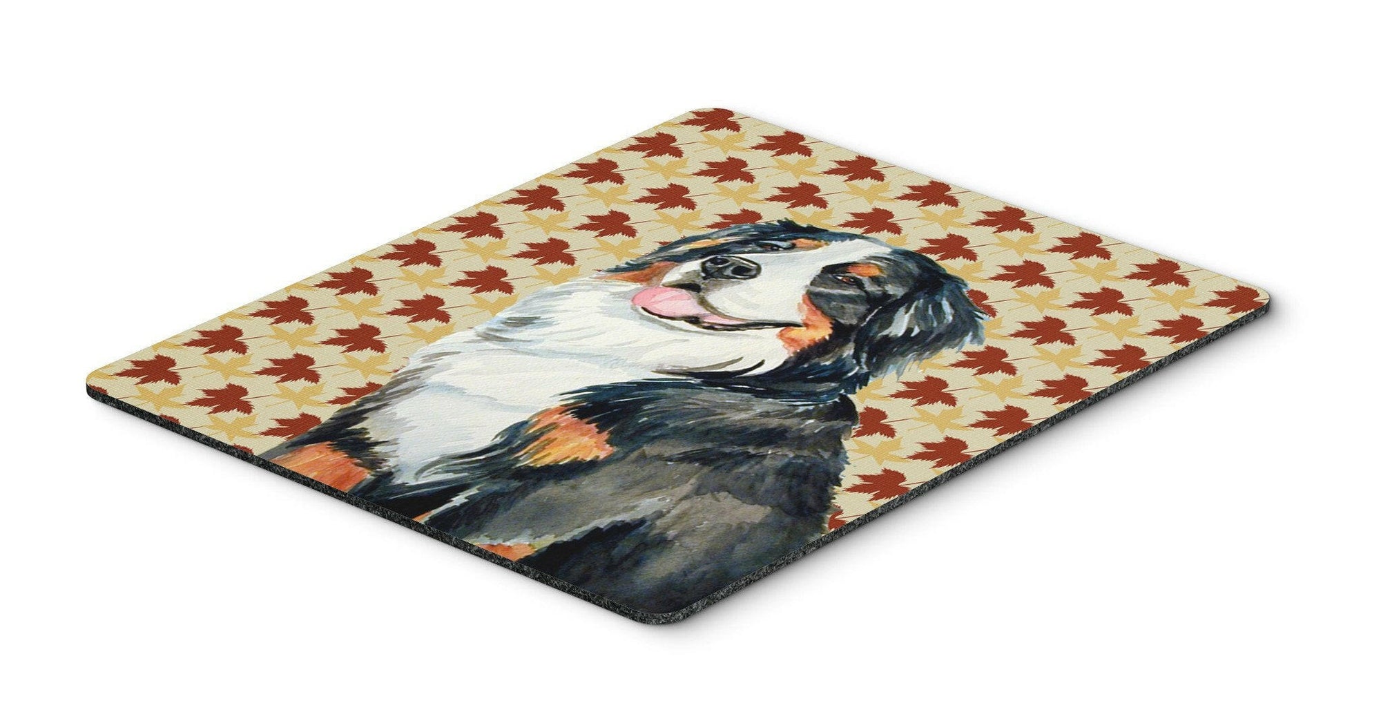 Bernese Mountain Dog Fall Leaves Portrait Mouse Pad, Hot Pad or Trivet by Caroline's Treasures