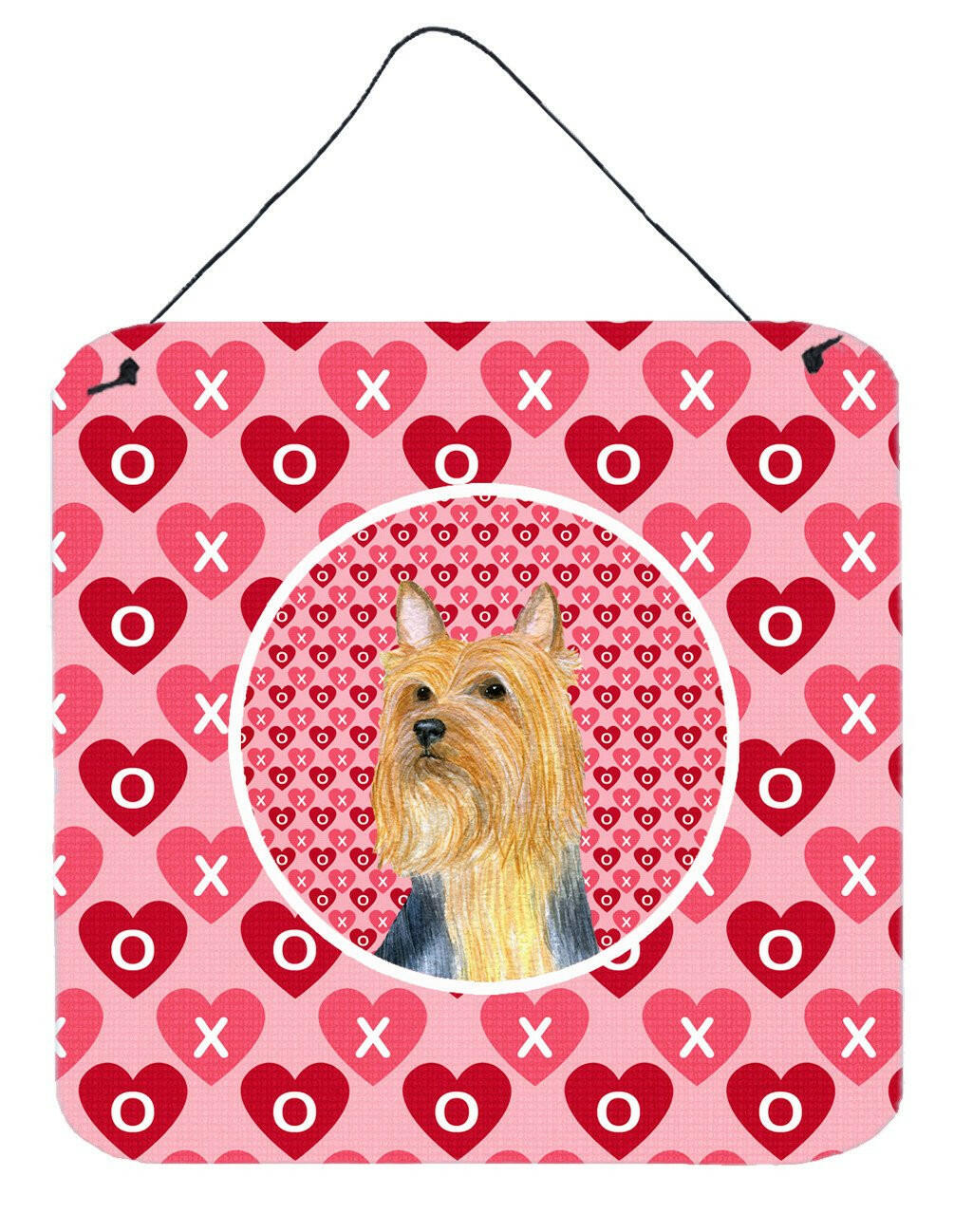 Silky Terrier Valentine's Love and Hearts Wall or Door Hanging Prints by Caroline's Treasures