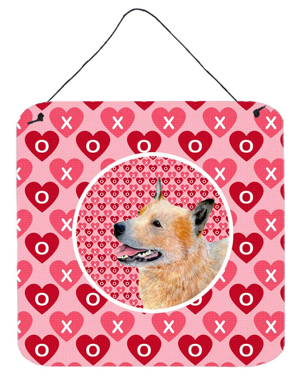 Australian Cattle Dog Valentine's Love and Hearts Wall or Door Hanging Prints by Caroline's Treasures