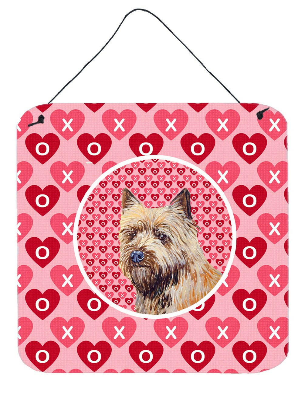 Cairn Terrier Valentine's Love and Hearts Wall or Door Hanging Prints by Caroline's Treasures