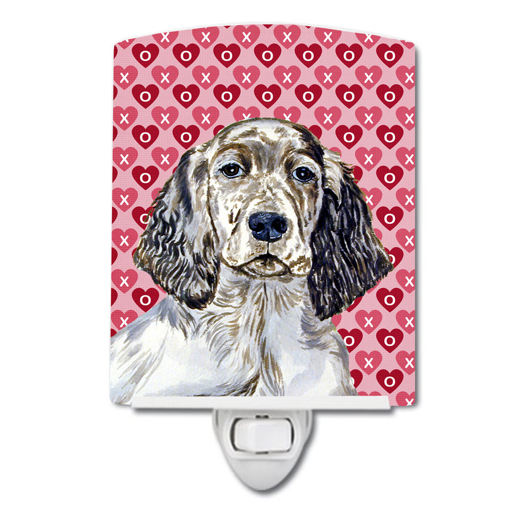 English Setter Hearts Love and Valentine's Day Portrait Ceramic Night Light LH9142CNL - the-store.com