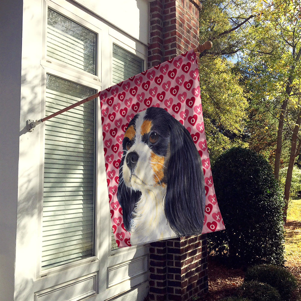 Cavalier Spaniel Hearts Love and Valentine's Day  Flag Canvas House Size