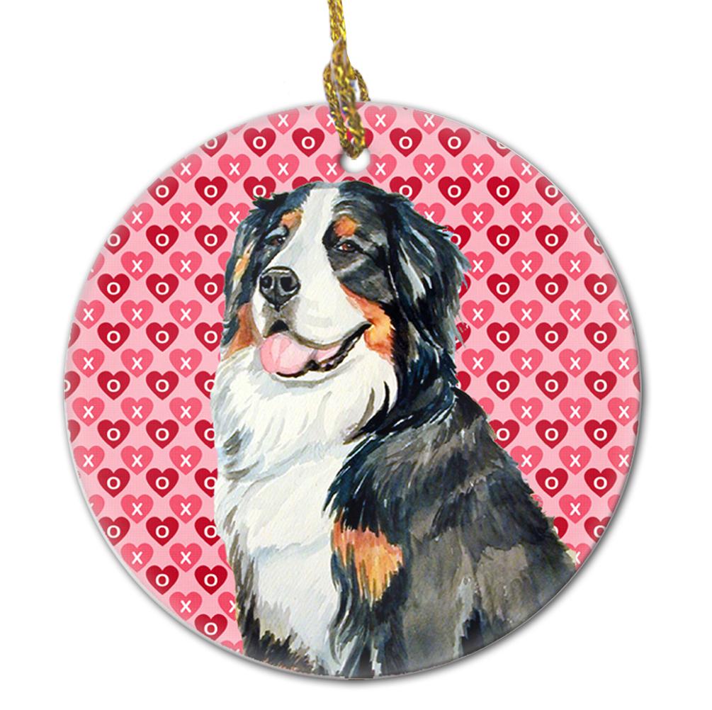 Bernese Mountain Dog Valentine's Love and Hearts Ceramic Ornament by Caroline's Treasures