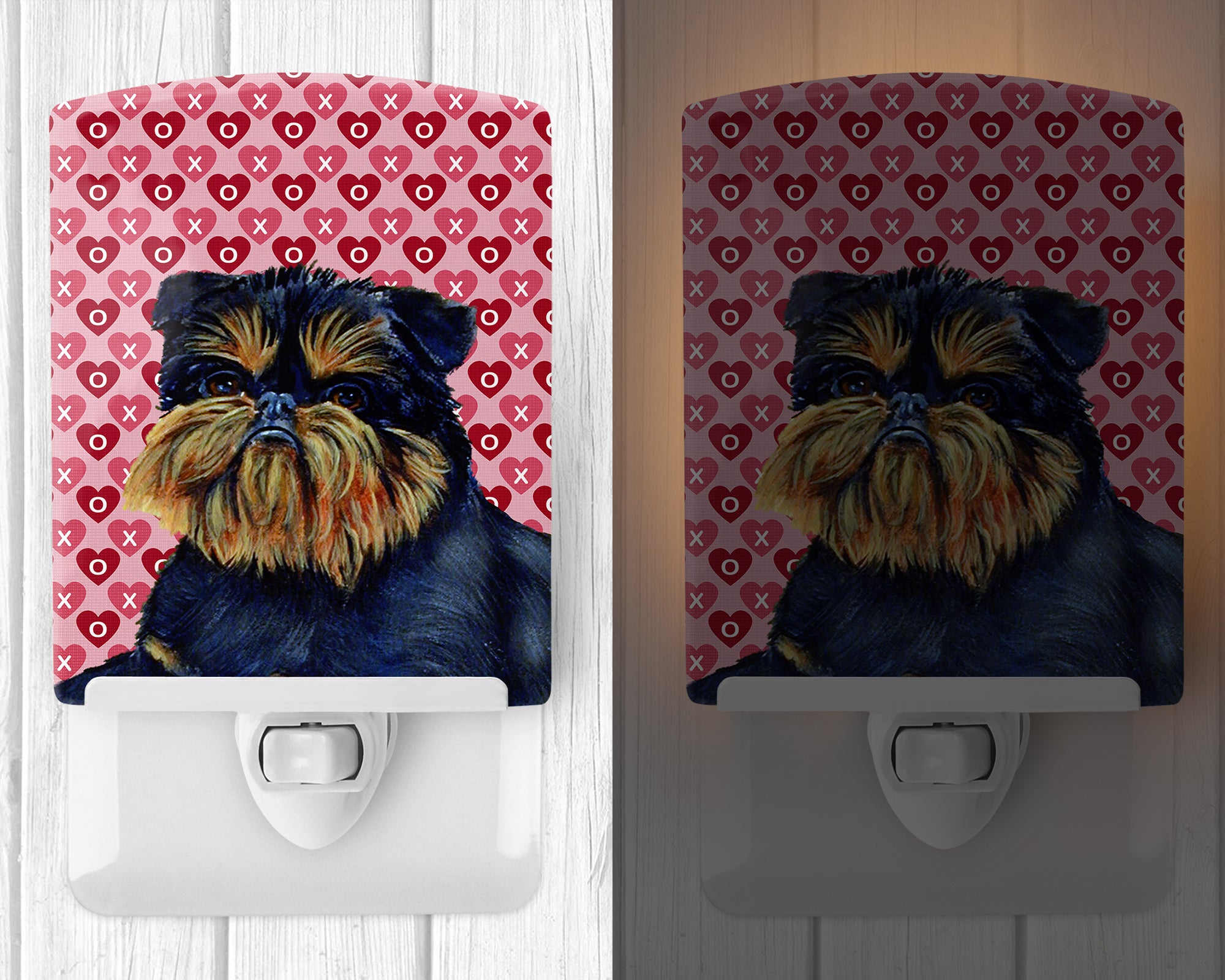 Brussels Griffon Hearts Love and Valentine's Day Portrait Ceramic Night Light LH9163CNL - the-store.com