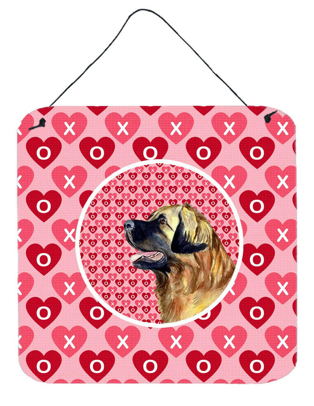Leonberger Valentine's Love and Hearts Wall or Door Hanging Prints by Caroline's Treasures