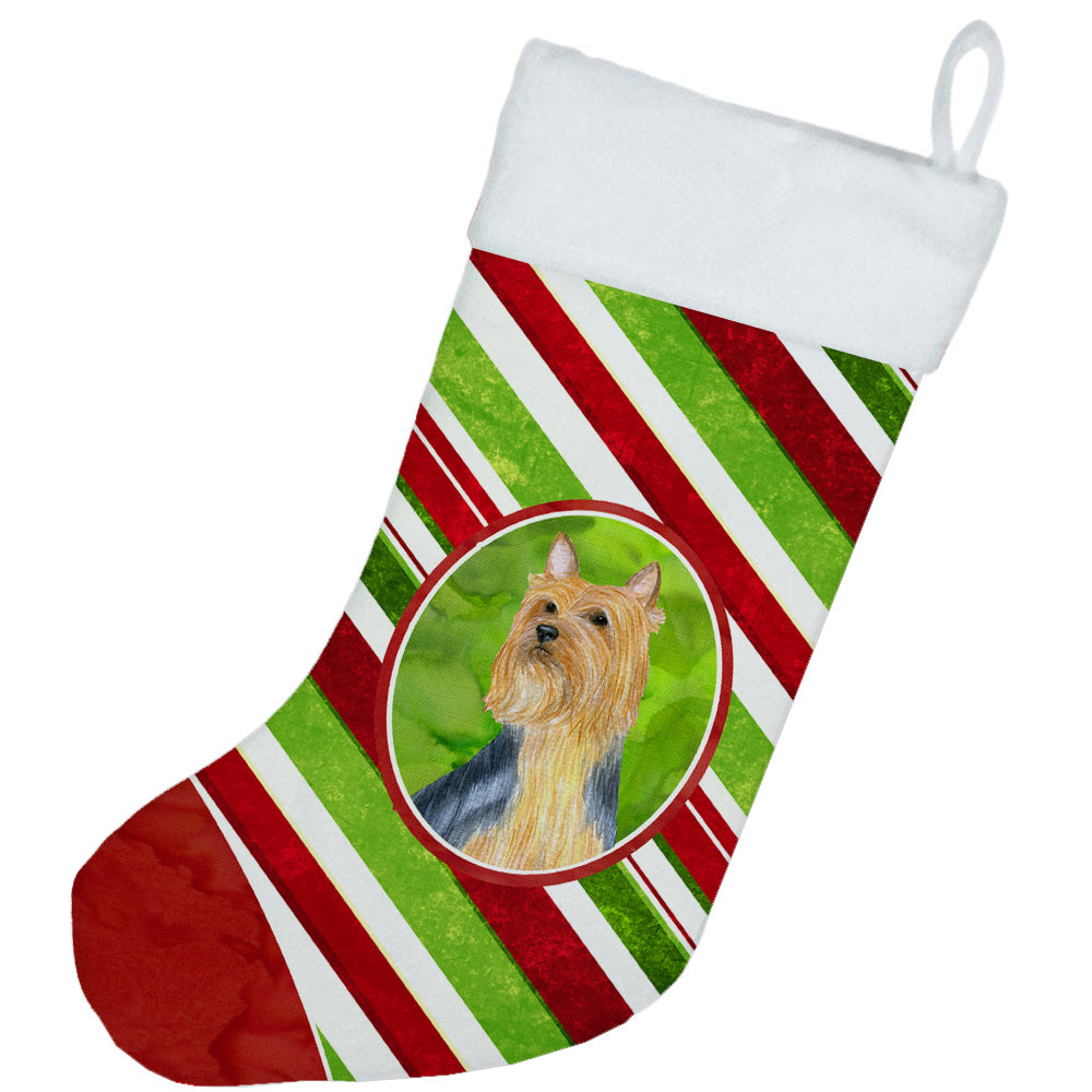 Silky Terrier Candy Cane Holiday Christmas Christmas Stocking LH9226