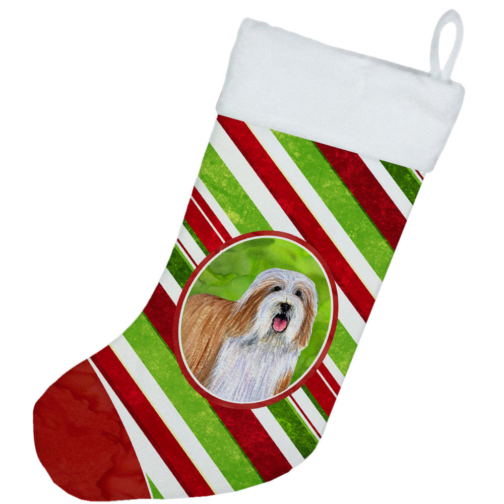 Bearded Collie Candy Cane Holiday Christmas Christmas Stocking LH9240