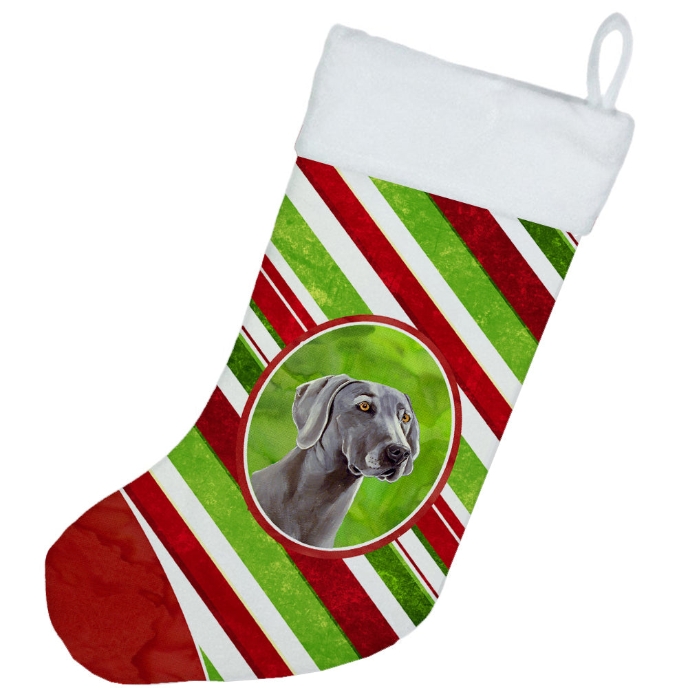 Weimaraner Candy Cane Holiday Christmas Christmas Stocking LH9251