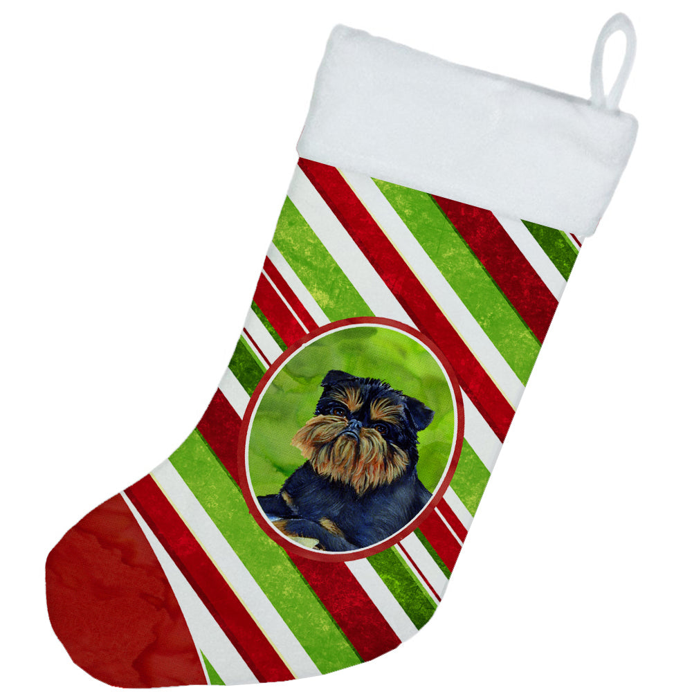 Brussels Griffon Candy Cane Holiday Christmas Christmas Stocking LH9253