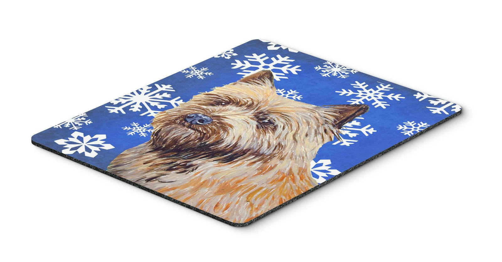 Cairn Terrier Winter Snowflakes Holiday Mouse Pad, Hot Pad or Trivet by Caroline's Treasures